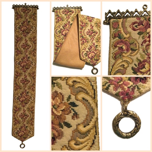 Bell Pull - Tapestry Fabric - Brass Hardware - Picture 2 of 8
